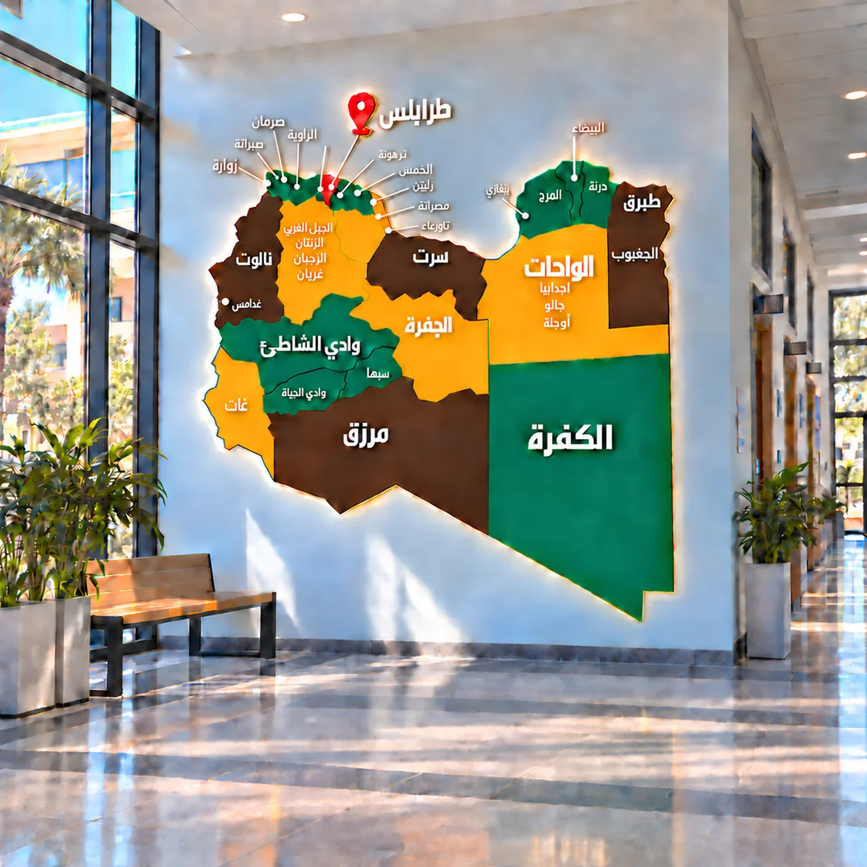ديكور خريطة ليبيا